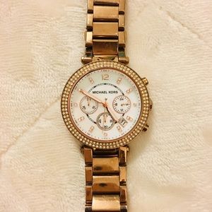 Michael Kors Rose Gold Parker Chronograph Watch